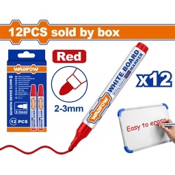 SET X12 MARCADORES ROJOS PIZARRA BLANCA WADFOW WJM2503