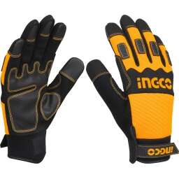 GUANTES MECANICO CUERO Y MICROFIBRA XL INGCO HGMG02-XL