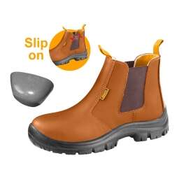 ZAPATO BOTIN ELASTIZADO MARRON TRABAJO INGCO TALLE 43