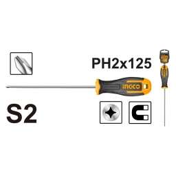 DESTORNILLADOR PHILLIPS PH2 X 125 S2 INGCO HS68PH2125