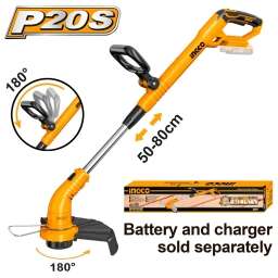 BORDEADORA A BATERIA P20S EXTENSIBLE C MANGO REGU 20V INGCO CGTLI20018