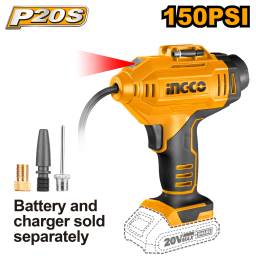 INFLADOR COMPRESOR A BATERIA 20V P20S S/BAT INGCO CACLI2018