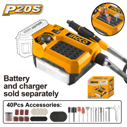 MINI TORNO A BATERIA 20V P20S INALAMBRICO C ACCESORIOS SIN BAT SIN CARG INGCO CMGLI2001