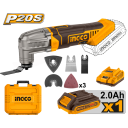 HERRAMIENTAS MULTIFUNCIÓN A BATERIA 20V P20S C BAT CARG VALIJA Y ACCESORIOS INGCO CMLI20228