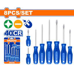 SET X 8 DESTORNILLADORES PALETA/PHILLIPS WADFOW WSS2408