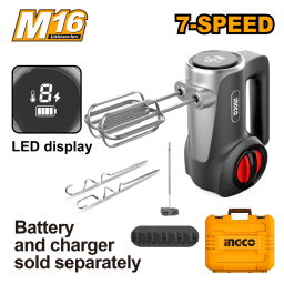 BATIDORA MANUAL A BATERIA 16V M16 SIN BAT  SIN CARG INGCO CHM022K