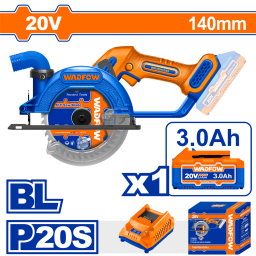 SIERRA CIRCULAR A BATERIA 20V BATERIA P20S 140MM C BAT 3.0AH Y CARG WADFOW WLWP5631