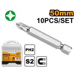 SET X 10 PUNTA ATORNILLADOR PHILLIPS PH2  50MM INGCO SDB11PH223