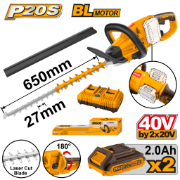 CORTA CERCO A BATERIA 650MM 40V BATERIA P20S INGCO BRUSHLESS C2 BAT CHTLI400282 INGCO