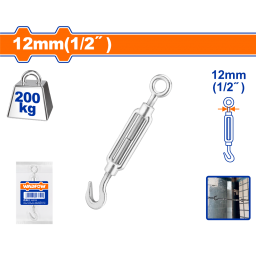 TENSOR DE CABLE  GANCHO-ANILLO 12 200KG WTHE1312 WADFOW