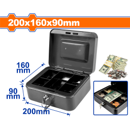 CAJA METALICA DE SEGURIDAD PARA DINERO CLLAVES 20X16X9CM WQQX2H03 WADFOW