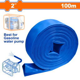 MANGUERA PLANA AGUA MOTOBOMBA PVC 2" 4 BAR 100M WADFOW WPFH0210