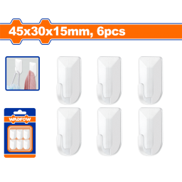 SET X 6 PERCHA AUTOADHESIVA 45x30x15mm WADFOW WPHK2K01