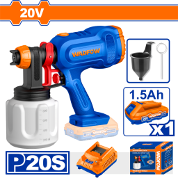 PISTOLA DE PINTAR A BATERIA 20V P20S 650MLMIN CON BAT CON CARG WADFOW WSU30662 