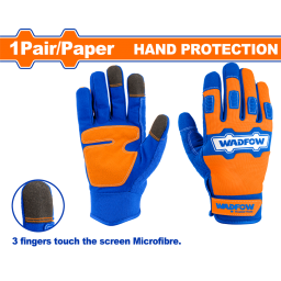 GUANTES MECANICO MICROFIBRA Y PVC  XL WADFOW WMG1E03
