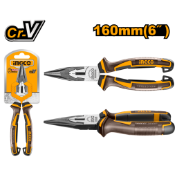 ALICATE PUNTA FINA 6"" CR-V INGCO HLNP28168