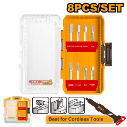 SET X 8 FRESAS ROTATIVAS CARBURO TUNGSTENO 6MM INGCO AKDL10801