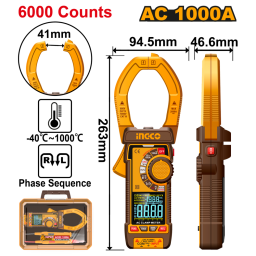 PINZA AMPERIMTRICA DIGITAL AC 1000A INGCO DCM610001