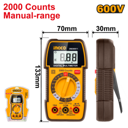 TESTER MULTMETRO DIGITAL 600V INGCO DM360011 