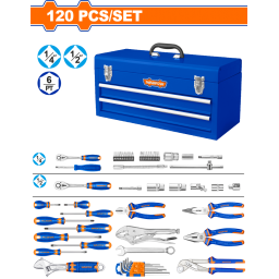 CAJA DE 120 HERRAMIENTAS METAL 3 ESTANTES 520MM WADOFW WHS3120