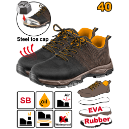 ZAPATOS DE SEGURIDAD SB CON PUNTERA ACERO TALLE 40 INGCO SSH82SB.40