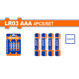 PACK X 4 PILAS ALKALINAS AAA 1.5V 1300MAH WADFOW WJX2K07