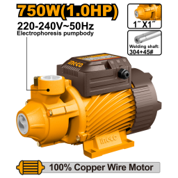 BOMBA PERIFÉRICA 1HP 750W 50L/MIN 52M INGCO VPM75068
