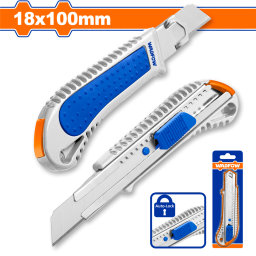 TRINCHETA 18MM X 100MM C/BLOQUEO AUTOMATICO + 1 REPUESTO WADFOW WSK4928