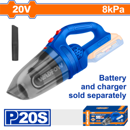ASPIRADORA A BATERA P20S 20V 0.45L C/ACCESORIO SIN BATERIA SIN CARGADOR WADFOW WLV2020