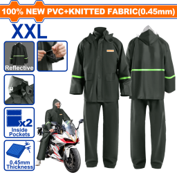 EQUIPO DE LLUVIA CAMPERA Y PANTALON TALLE XXL PVC WADFOW WRC6XXL