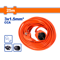 ALARGUE 25M ENCHUFE Y CONECTOR TIPO SCHUKO WADFOW WEJAG06