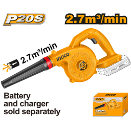 SOPLADORA A BATERIA P20S 20V 2,7M/MIN SIN BAT / SIN CARGADOR INGCO CABLI2078