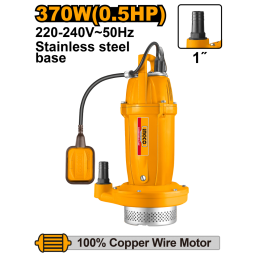 BOMBA SUMERGIBLE 1/2HP 370W 100L/MIN ALTURA 17M INGCO SPC37068
