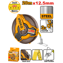 CINTA METRICA AGRIMENSOR DE ACERO 20M X 12.5MM INGCO HSMT0820