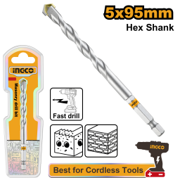 MECHA MAMPOSTERIA 5 X 95MM ENCASTRE HEX. INGCO DBM2210595